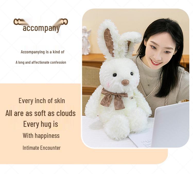 Little White Rabbit Plush Comfort Pillow - Cute Children's Companion & Birthday Gift