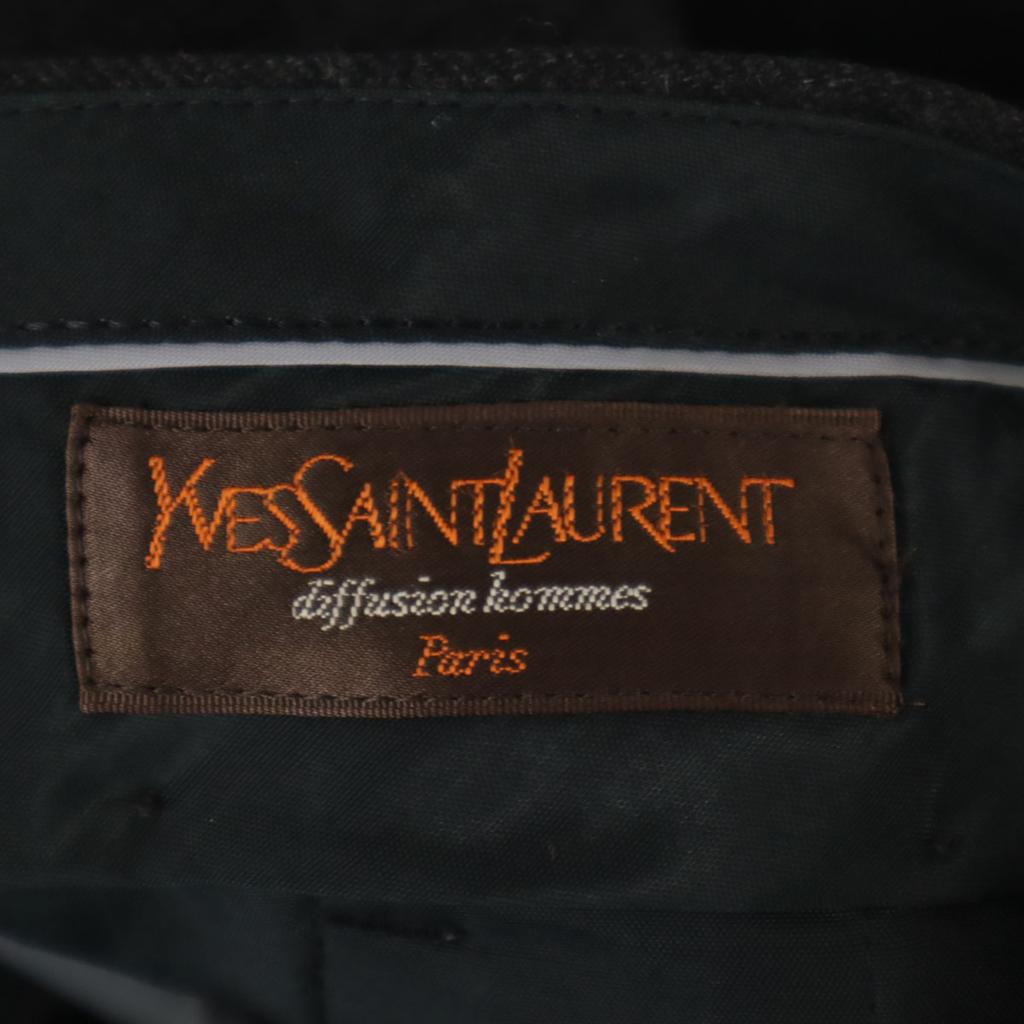 Yves Saint Laurent 80s 90s Wool Old Slacks Pants 80 Charcoal Gray Men's Used