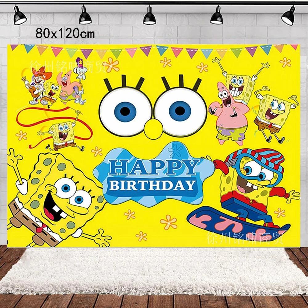 SpongeBob Theme Birthday Party Favor Supplies Keychain Sticker Slap Bracelets for Goodie Bag Fillers Classroom Reward Prizes