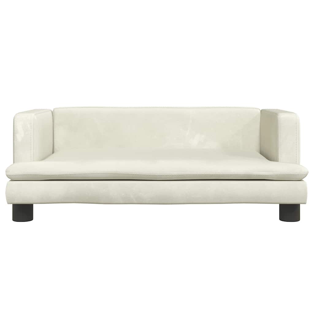 Kids Sofa Cream 80 x 45 x 30 cm Velvet