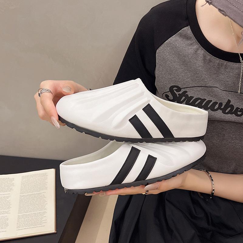 European Thick-soled Bag Head Slippers for Women's Outer Wear New Summer Fashion Versatile One-pedal Muller Drag Women's Shoes