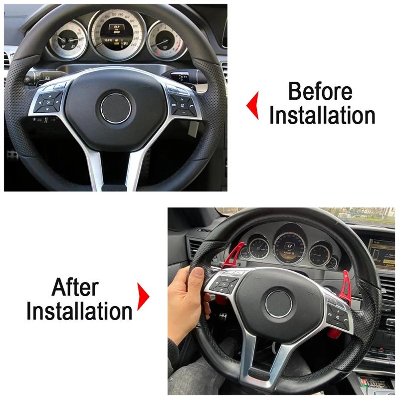 For Mercedes-Benz A Class A180 A200 A220 A250 W176 2013-2015 Car Steering Wheel Shift Paddle Aluminum Alloy Car Styling Extender