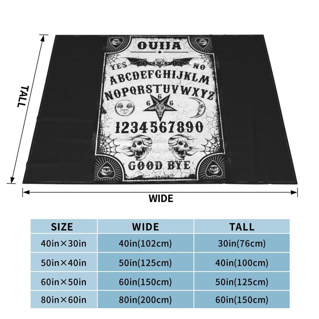 Ouija Board Bat Black Blanket Soft Warm Flannel Throw Blanket Plush for Bed Living Room Picnic Travel Home Sofa