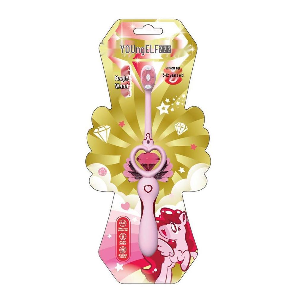 Magic Wand Toothbrush for Kids - Soft Bristles, Fairy Design, Three Colors, Individually Packaged