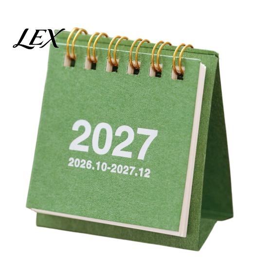 Cadou Practic pentru Studenți Profesioniști Mini Calendar de Birou 2026-2027, Oct 2026 până la Dec 2027 Vertical Pliabil Mic Planificator Lunar cu Gros