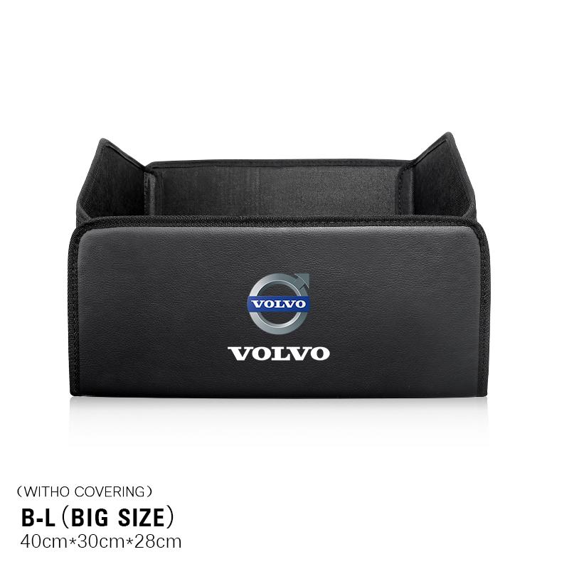 fcvdz6 Leather Folding Storage Box Car Trunk Tool Organizing Accessories For Volvo XC90 V90 V60 XC60 V40 S80 S60 S90 C40 XC40 V70 XC70