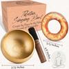 Tibetan Singing Bowl Set - 100% Hand-Hammered Nepalese Sound Bowls for Meditation, Yoga, Chakra Meditation Accessories, Unique Gift for Women and Men