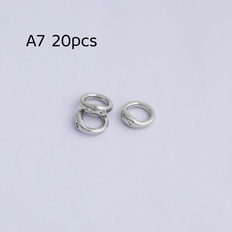 10/20Pcs Brass Circle Loop End Beads Gold Plated Ring Cord End Connectors For Diy Pearl Necklace Bracelet Jewelry Making