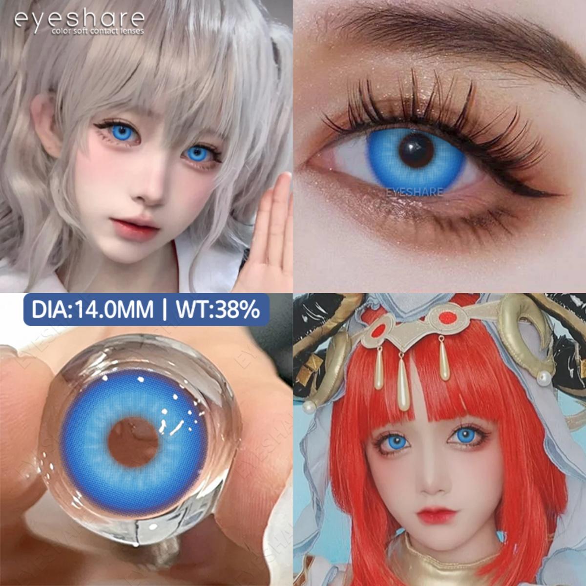 

EYESHARE Кольорові Контактні Лінзи Хелловін Карнавальна Ніч Вампірські Червоні Лінзи Комічні Косплей Хатсуне Міку Блакитні Контактні Лінзи 1 Пара