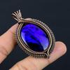 Blue Flash Labradorite Handmade Pendant, Natural Gemstone Jewelry, 999 Copper Wire Wrapped Pendant Jewelry, For Gift