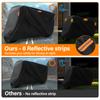 210D Oxford Motorcycle Cover 6 Reflective Strips Uv Protective Outdoor Indoor Scooter Wear-Resistant Cover All Season