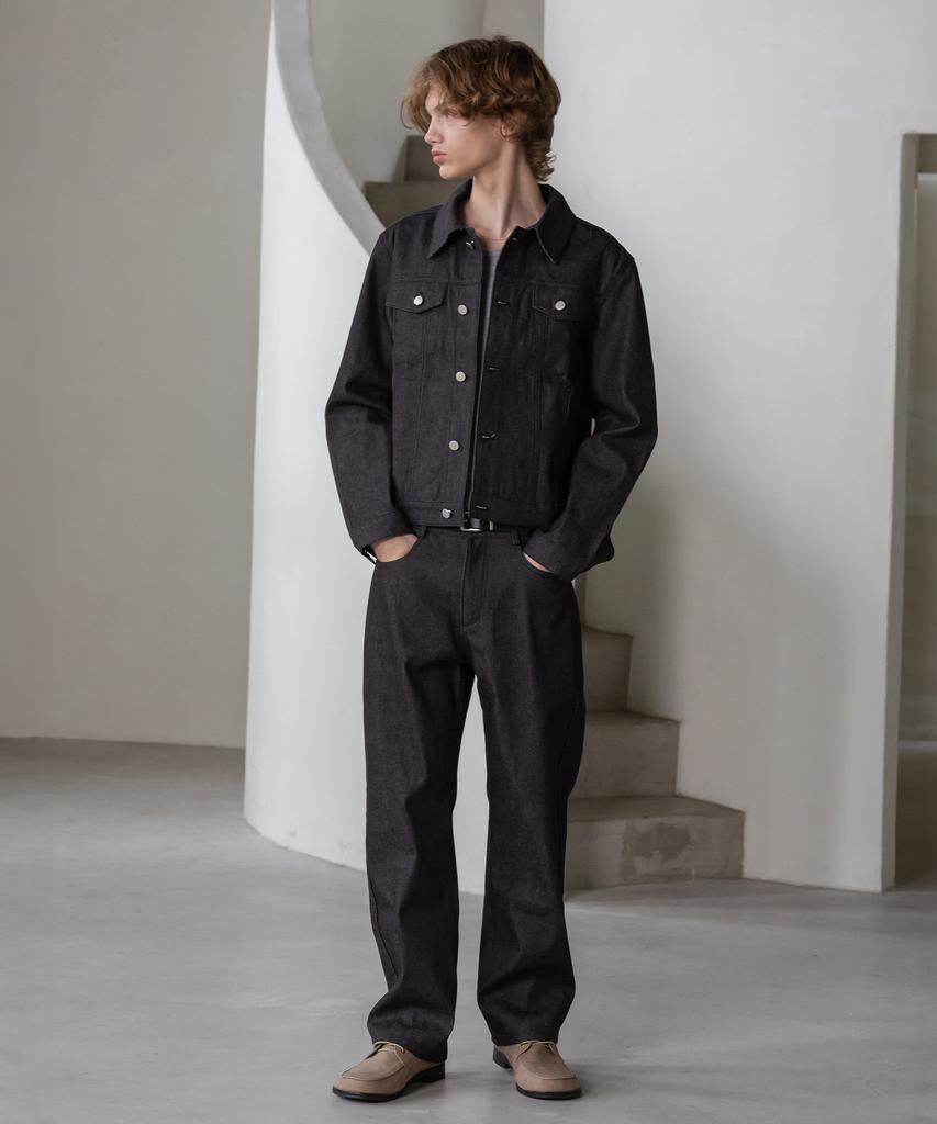 Decoroso Knox Denim Trucker Set [Non-Faded Black]