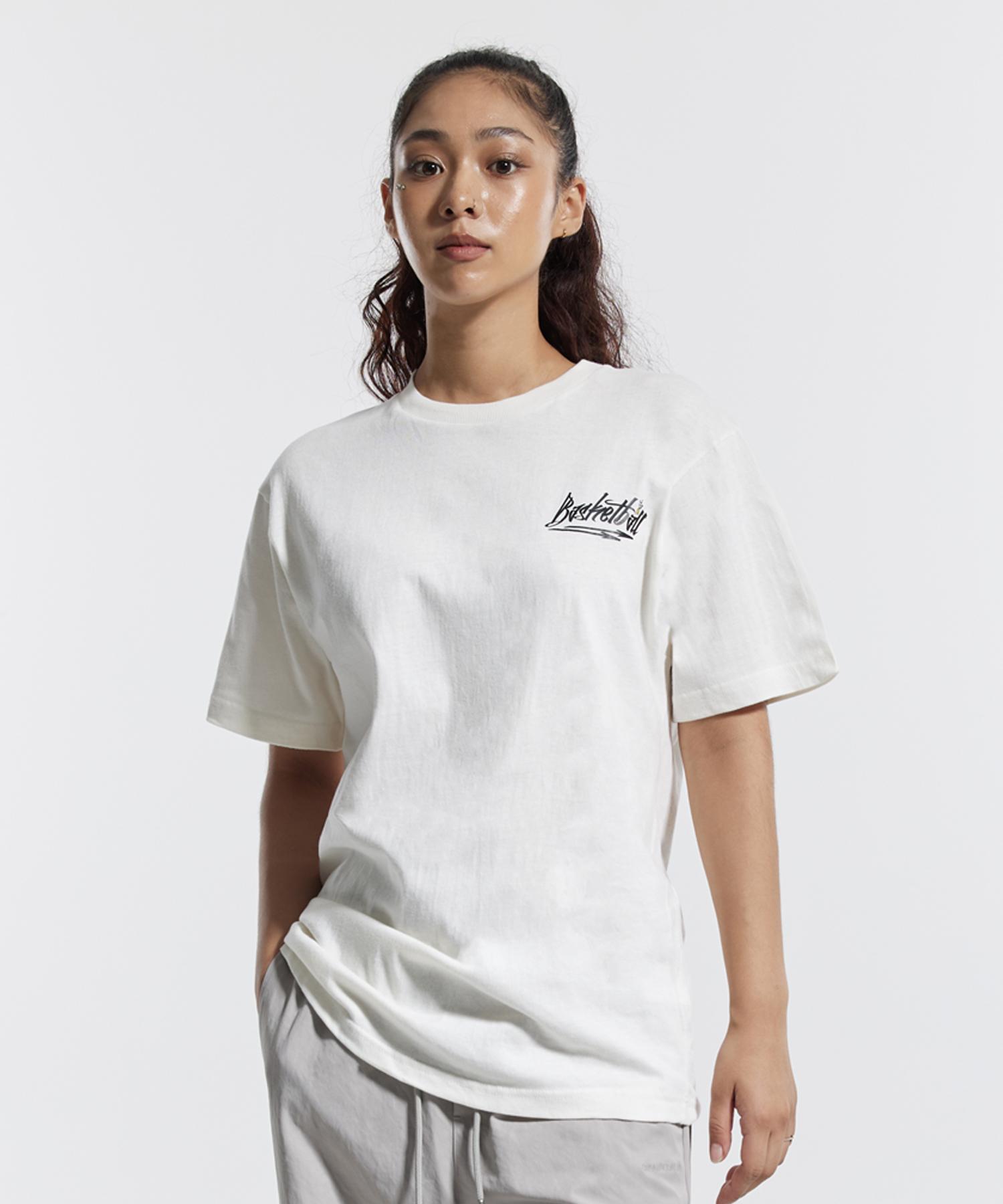 Cream Soda Lab Basketball Short Sleeve T-Shirt Oversized Ivory Black 2Xl