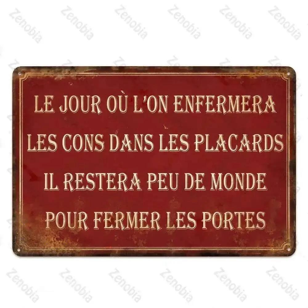 Vintage French Retro Metal Tin Sign Bar Pub Club Wall Decor Iron Painting Decorative Plate 26T0104 26T0104