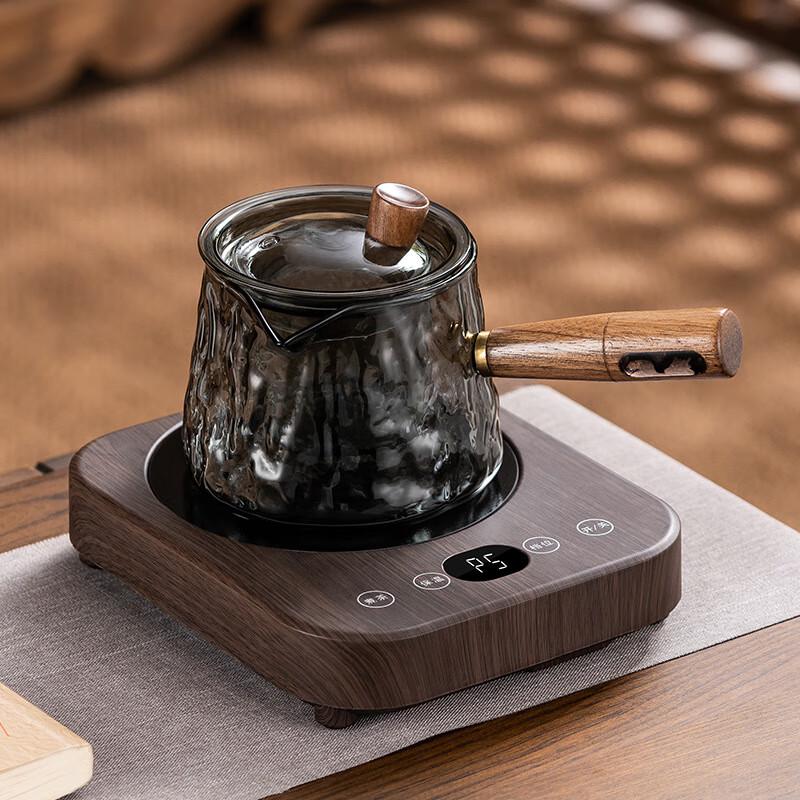 Thickened Glass Side Handle Teapot Set with Smart Stove