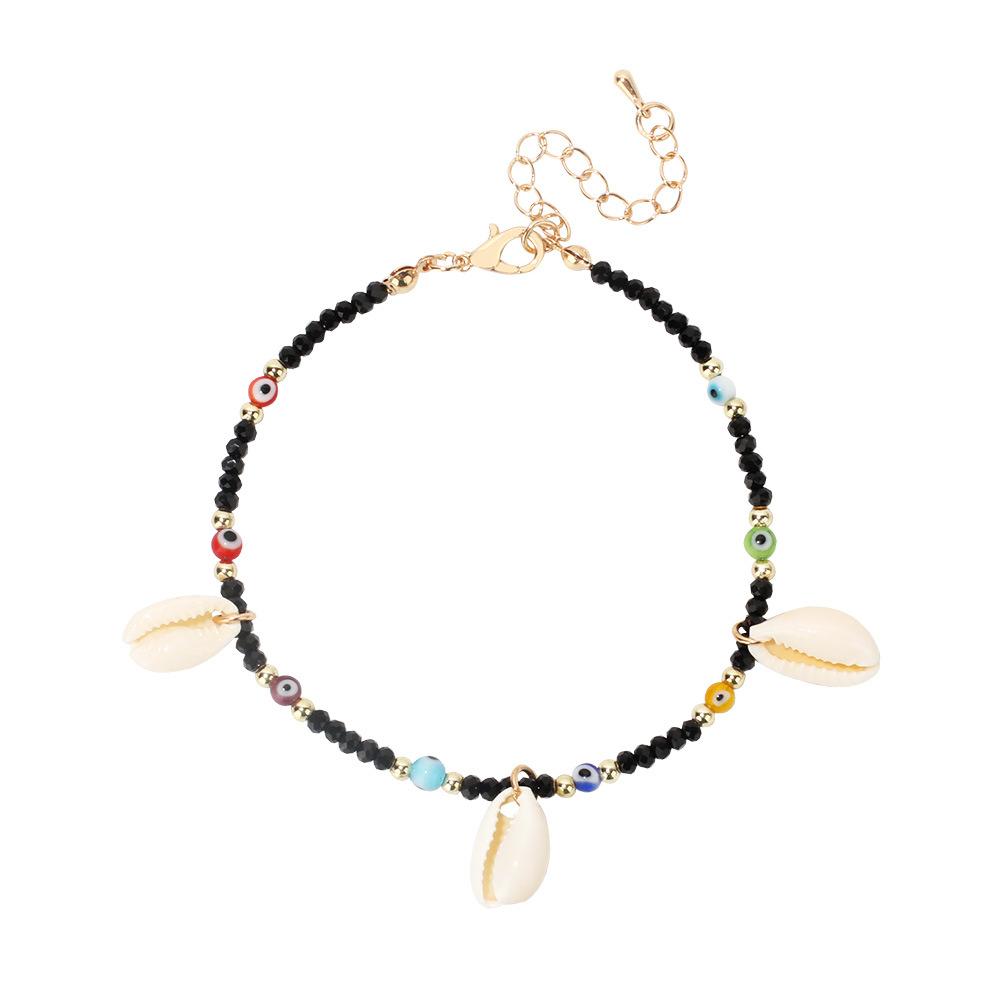 Retro Boho Shell Anklet for Women, Summer Beach Vacation Handmade Foot Jewelry