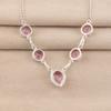 Morganite Gemstone 925 Sterling Silver Handcrafted Partywear Necklace 16-18" Gift For Anniversary RN-3-4