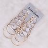 Hoop Earrings Set Big Circle Earrings Jewelry For Women Girls Ear Clip Punk Style Earrings Fashion Jewelry Accessories