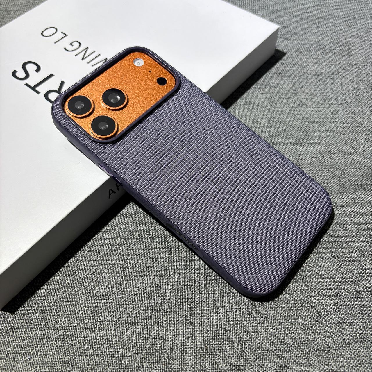 

Apple 17 Pro Max Magnetic Tech Fabric iPhone 16 Protective Case with AI Button - Solid Color, High-End Design iPhone 16 Pro фиолетовый