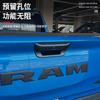 For Dodge Ram 2022-23 ABS Black Front Grille Emblem Rear Tailgate Emblem Modified Patch Decorative Frame