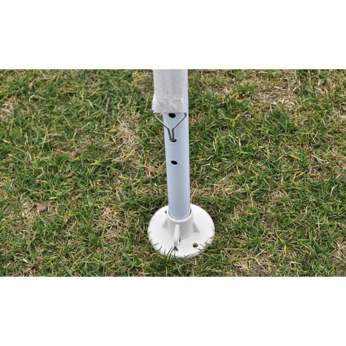 VidaXL Tonnelle Pavillon de jardin blanc 3x3m