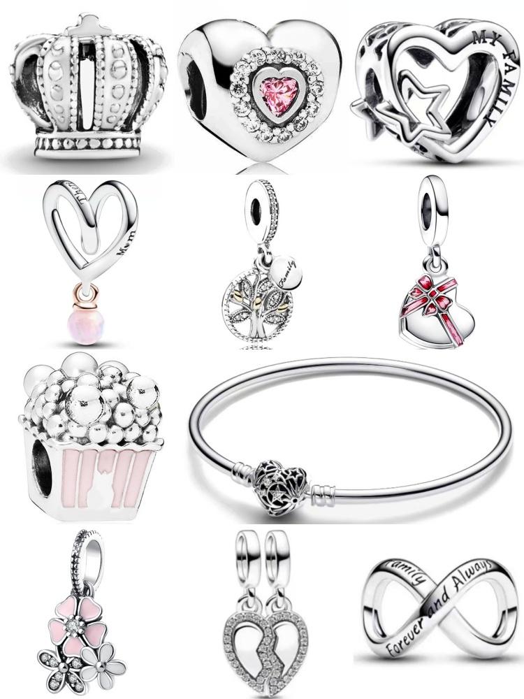 New Copper Heart Shaped Bead Bracelet Suitable For European Women'S Exquisite Charm Jewelry