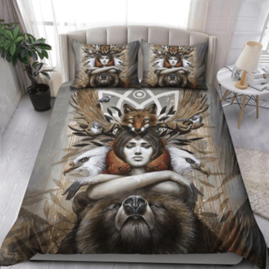 Tmarc Tee Native American 3D All Over Printed Bedding Set Bedroom Decor Comforter Cover Set