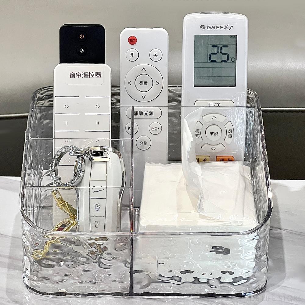 Remote Control Organizer Transparent Acrylic Storage Box TV Remote Control Holder  Table Organizer Boxes For Living Room Bedroom