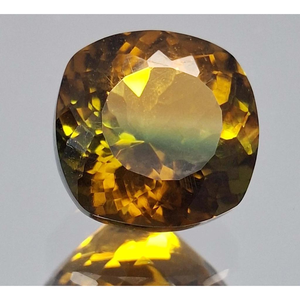 Cushion Cut Bi-Color Tourmaline 12-14 Ct Stunning Certified Loose Gemstone