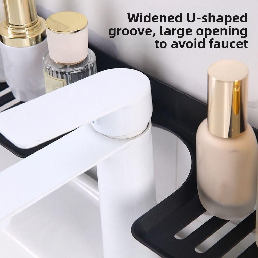 Water Drainage U Shaped Countertop Storage Rack Wall Mounted Kitchen Storage Rack Washstand