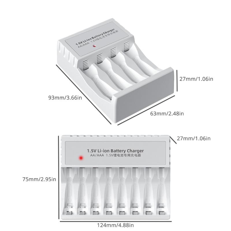 Functional Quick Charging Devices Compatible for AA 3A Batteries Charging Adapters LED Light Easy and Convenient