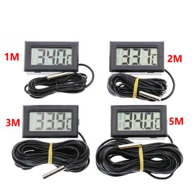 Mini LCD Digital Thermometer Used for Freezer Temperature - 50-110℃ Refrigerator Thermometer Indoor and Outdoor Waterproof Probe