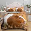 3D Guinea Pig Duvet Cover King Queen Lovely Hamster Bedding Set For Kids Boy Girl Animal Pet Mouse 2/3pcs Polyester Quilt Cover