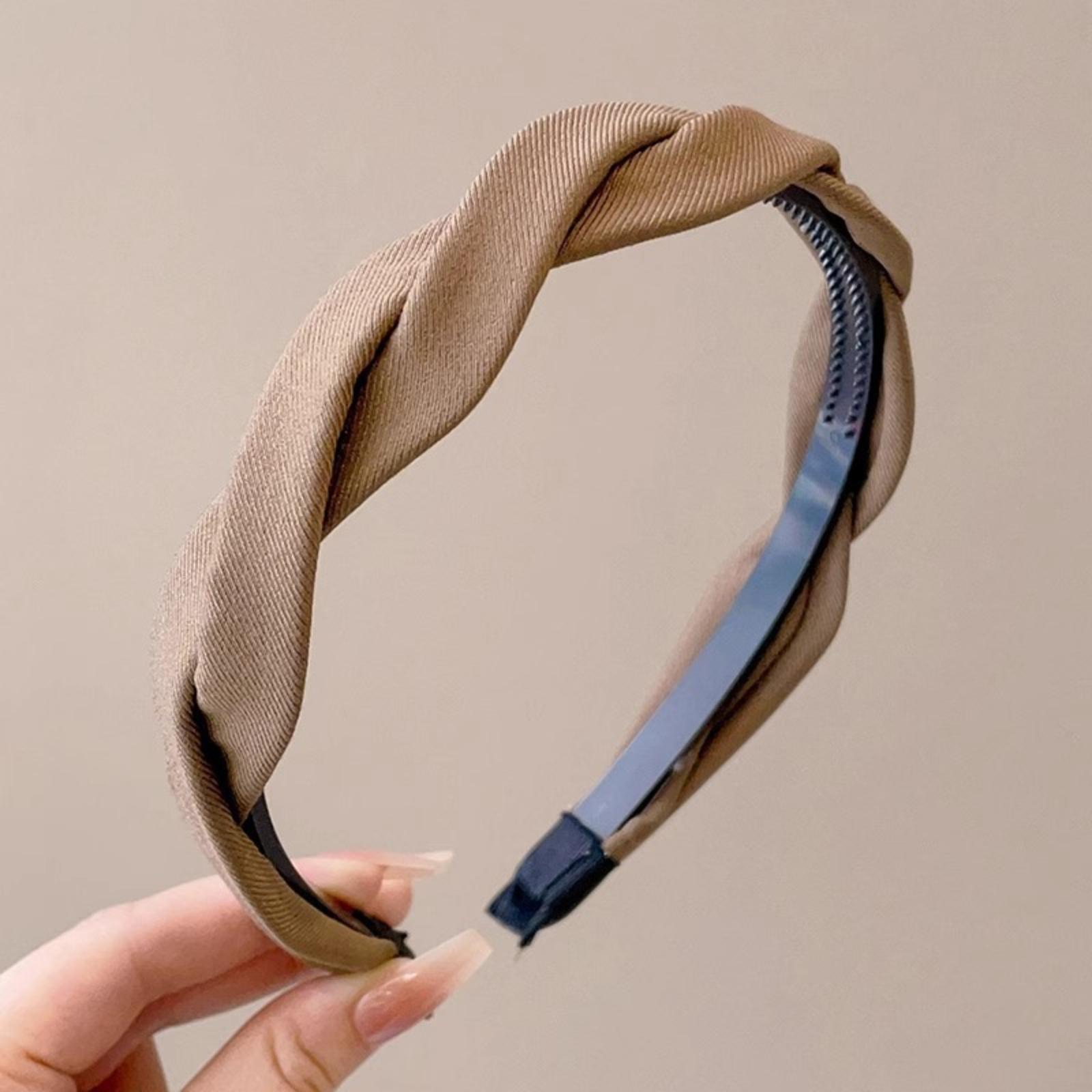 

Non- Toothed Headband For Pressing Bangs And Broken Hair, Black And Brown Face Washing Hair Accessories For Women One Size