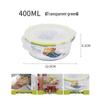 Chahua Crystal Grid Round Glass Food Container Set