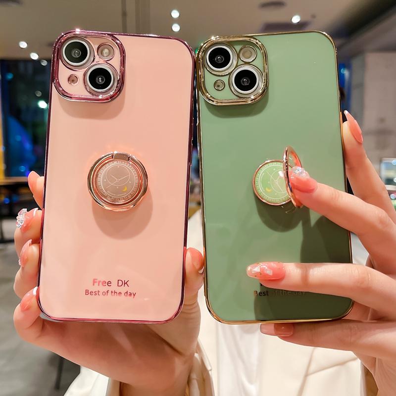 

Роскошный чехол-держатель для часов с покрытием для Redmi 9 9A 9C 9T Note 12 11 10s 8 9 Pro/Xiaomi 12T 11T Poco X5 X4 Pro/Samsung, мягкая силиконовая задняя крышка с подставкой