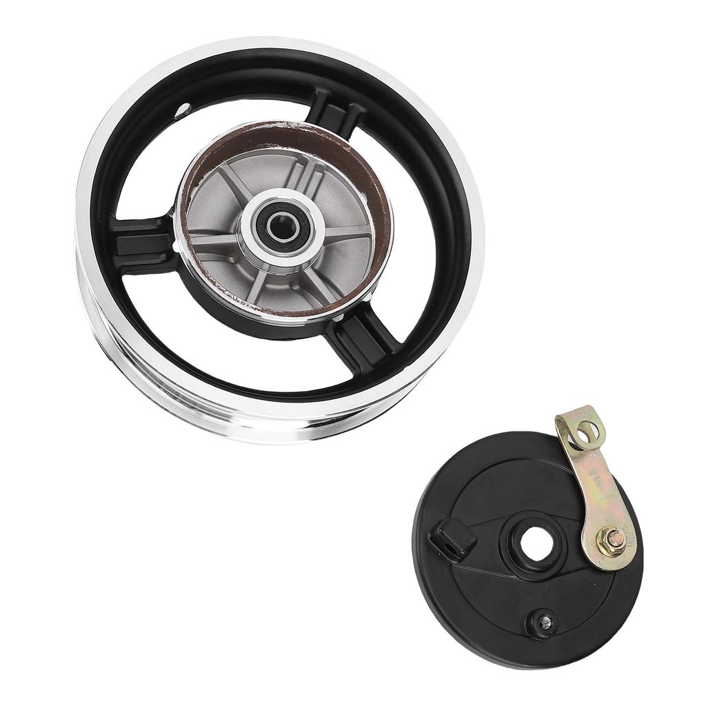 M12 10 Inch Wheel Rim with Drum Brake High Strength Metal for 10X3.0 10X2.5 Tires Electric Scooter Motorcycle