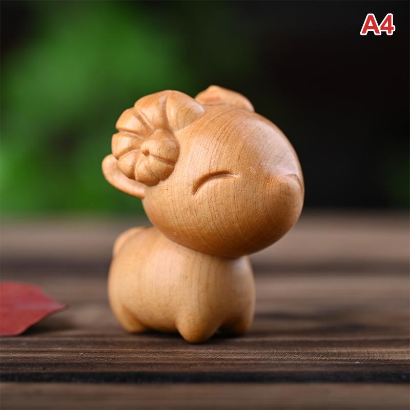 2027 Year of the Sheep Artistic Wooden Figurine for New Year Decorations