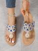 Flat-bottomed Beach Sandals Women's Simple and Light Casual Buckle-toe Sandals
