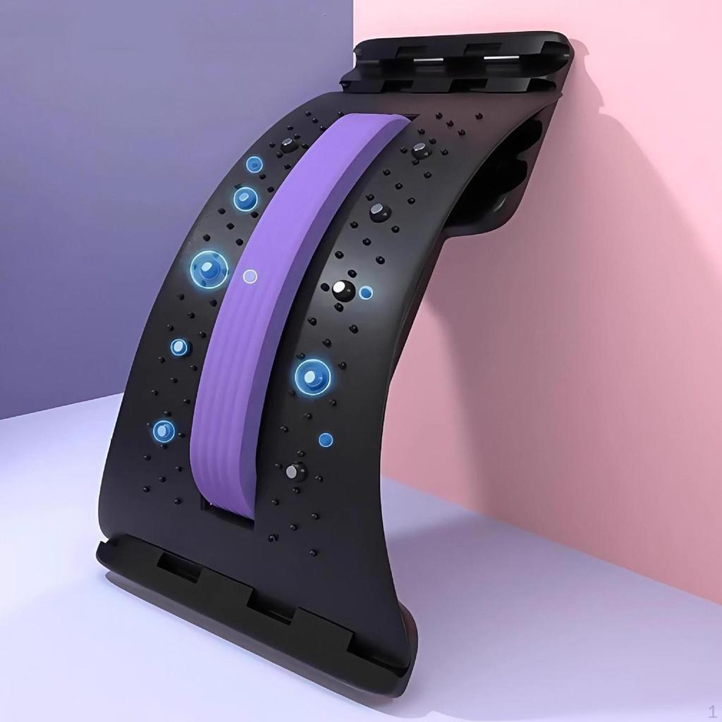 Back Stretcher Extender Relaxation Waist Traction for Home Living Room Black Violet