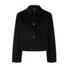 PORTS Women's Fall Mixed Black Long Sleeve Short Coat LD9C122QFW048