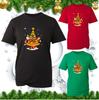 Merry Christmas Pizza Slice Xmas Tree Tshirt Funny Santa Food Lovers Xmas Top