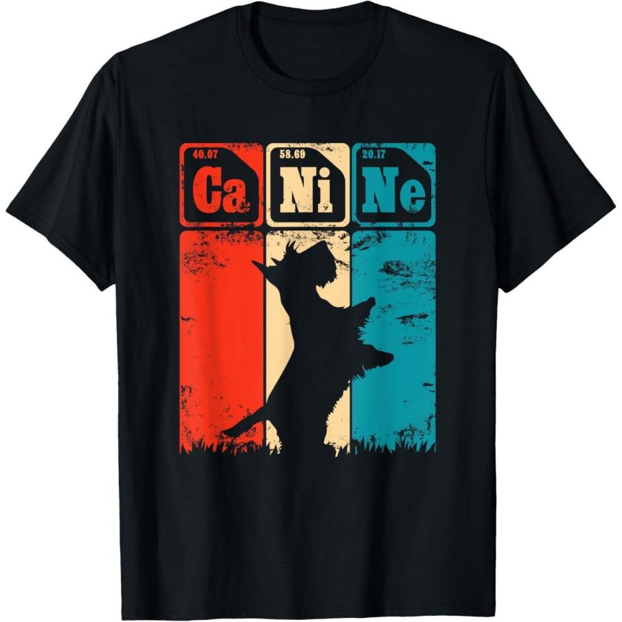 Scotish Terrier Dog Periodic Table Elements Dog Canine T-Shirt XXXXXL чёрный