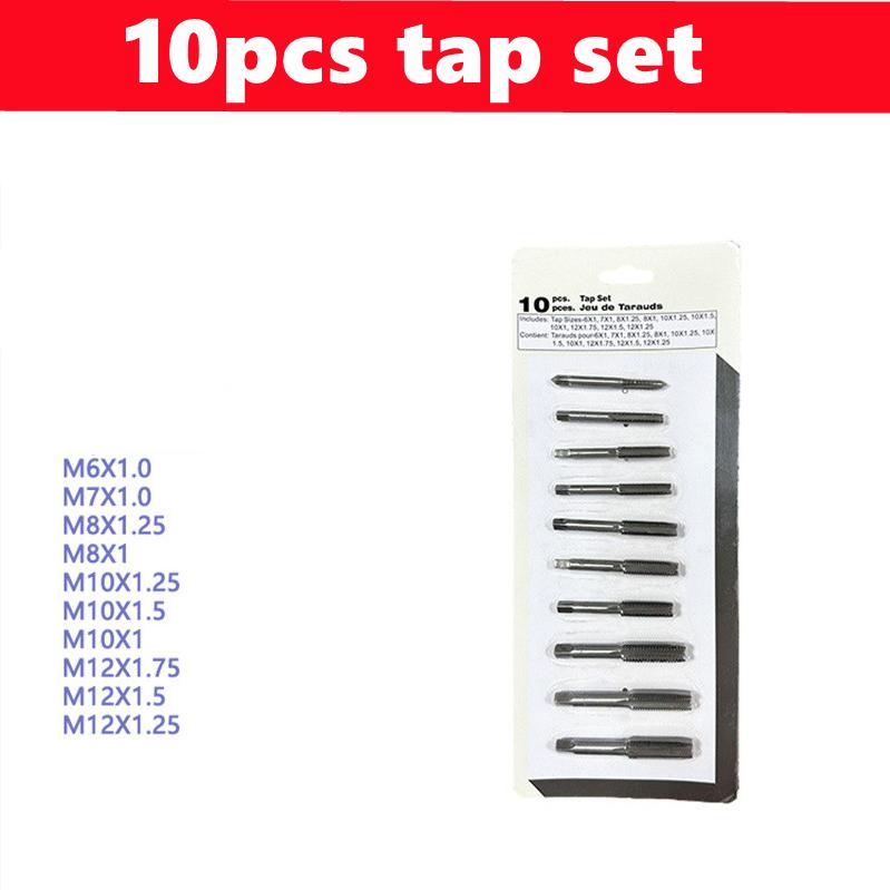 6/8/32/40pcs Tap and Die Set M3-M12, a Manual Tool Set for Manual Internal and External Thread Tapping Repair