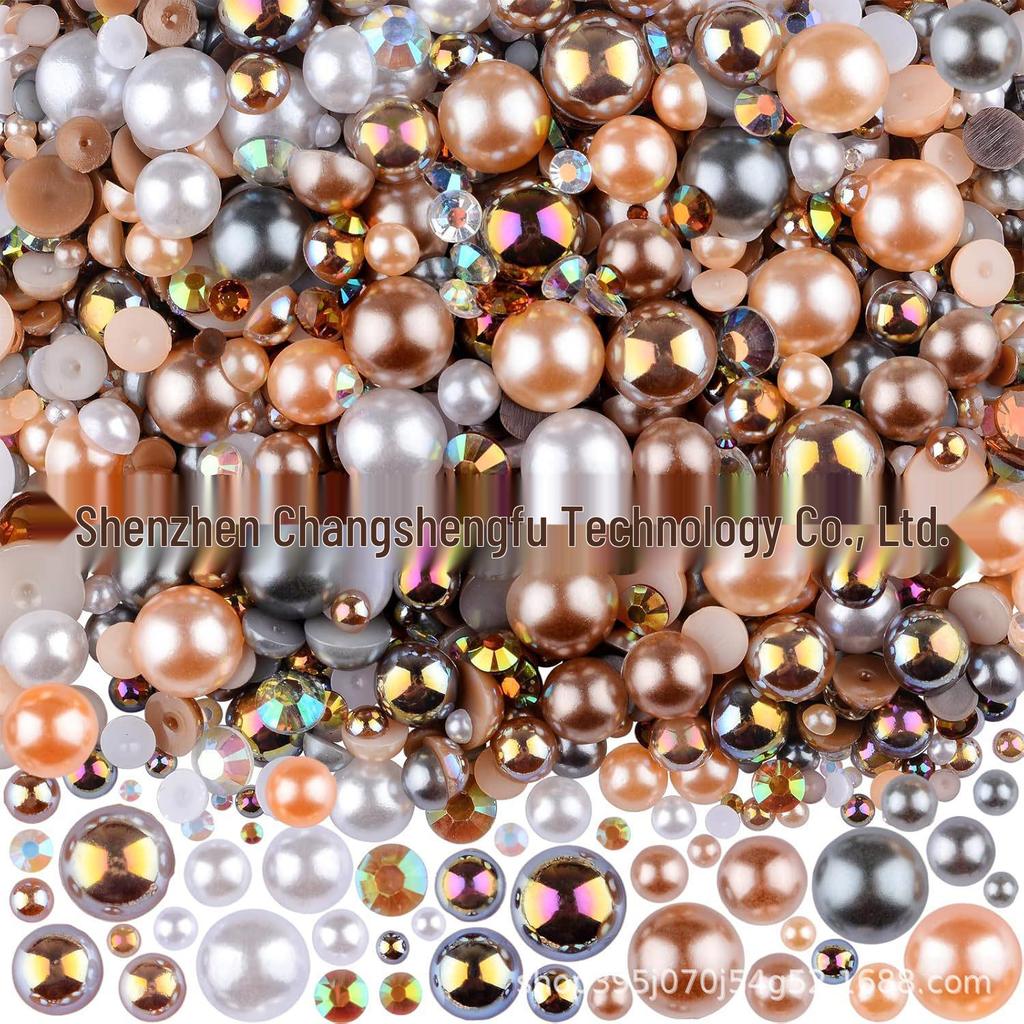 Multi-color Half Pearl Nail & Craft Embellishments for Nails, Phone Cases, Earrings & Hair Clips