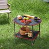 Folding Camping Table, Outdoor Portable Side Tables, Lightweight Fold Up Table, 600D Oxford Fabric & Steel Ultra Compact Work Table with Large Storage