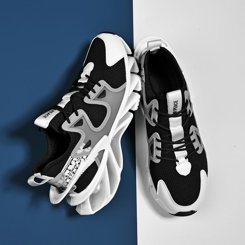 Blade shoes men's large size fly-woven mesh breathable running sneakers gradual change color men's shoes