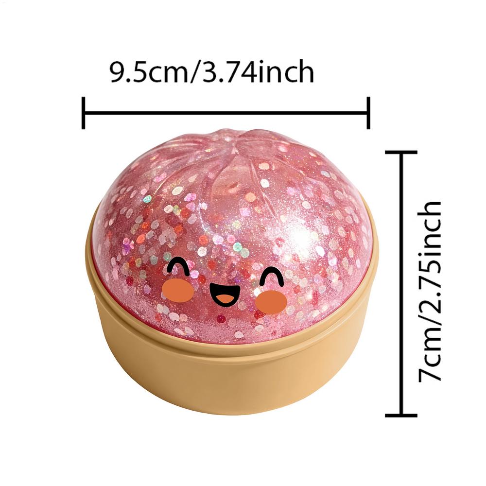 1Pc Squeeze Toys Funny Glitter Cute Calming Ball Colorful Bun Sensory Balls Fidget Toys For Children Teens Adults Students Home