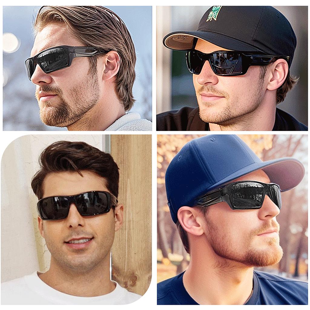 MAXJULI Sports Z87 Sunglasses for Big Heads Men Women Wrap Around UV400 Protective Sun Eyeglasses for Daily Wear 8232