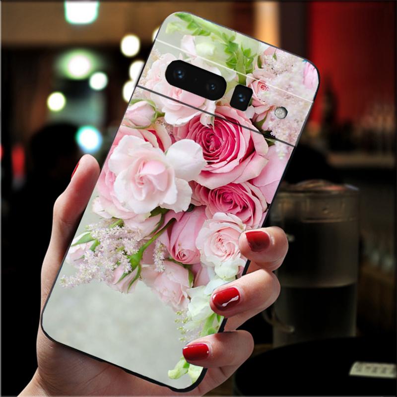 Phone Case For Google Pixel 10 9 Pro XL 9A 8 7 6 Pro Pixel 8A 7A 6A Pixel 8 7 6 5 Peony Flower